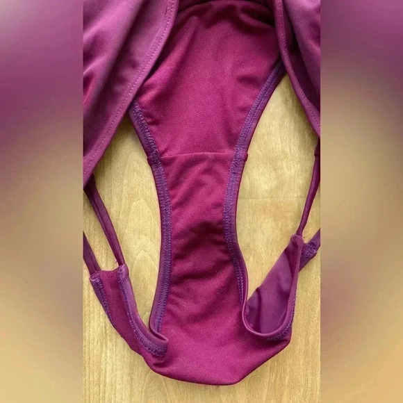 Xhilaration Maroon Bikini Set, Women’s Lace and Ruffle Bikini Set, Target Swim - Picture 15 of 16